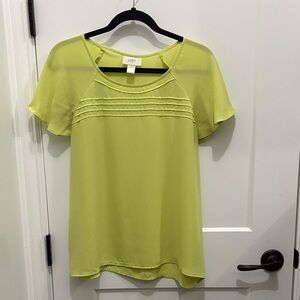 LOFT Bright Green Blouse